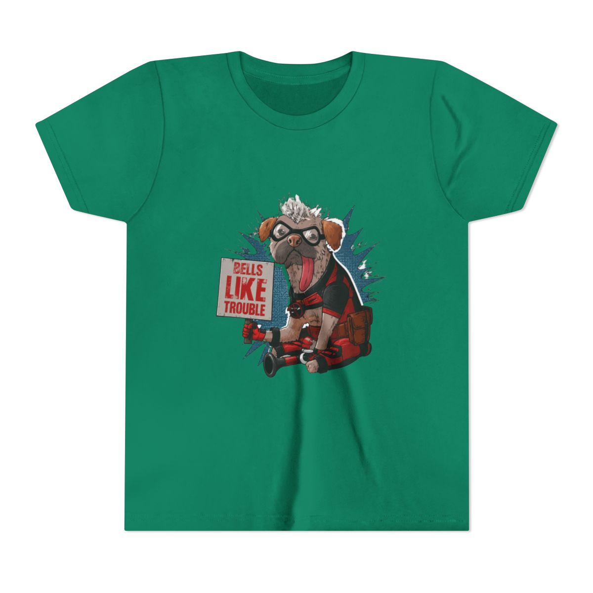 Marvel Deadpool Wolverine Dogpool Doodle Comic Boo T Shirt | Marvel's Wolverine (Kids) - alternate angle 3, merchandise